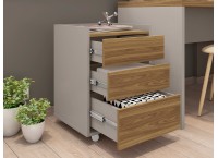 office table STUDIO 3 DRAWERS LAMINATED MEL/ CACA